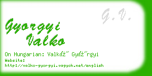 gyorgyi valko business card